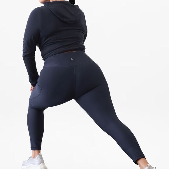 Athleta Interval Stash High Rise 7/8 Legging Blue Small Nwt - Picture 6 of 9